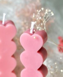 Hearts candle | Pink