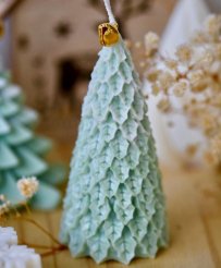 Bougie-sapin-noel-feuilles-deco-launa-pas-cher