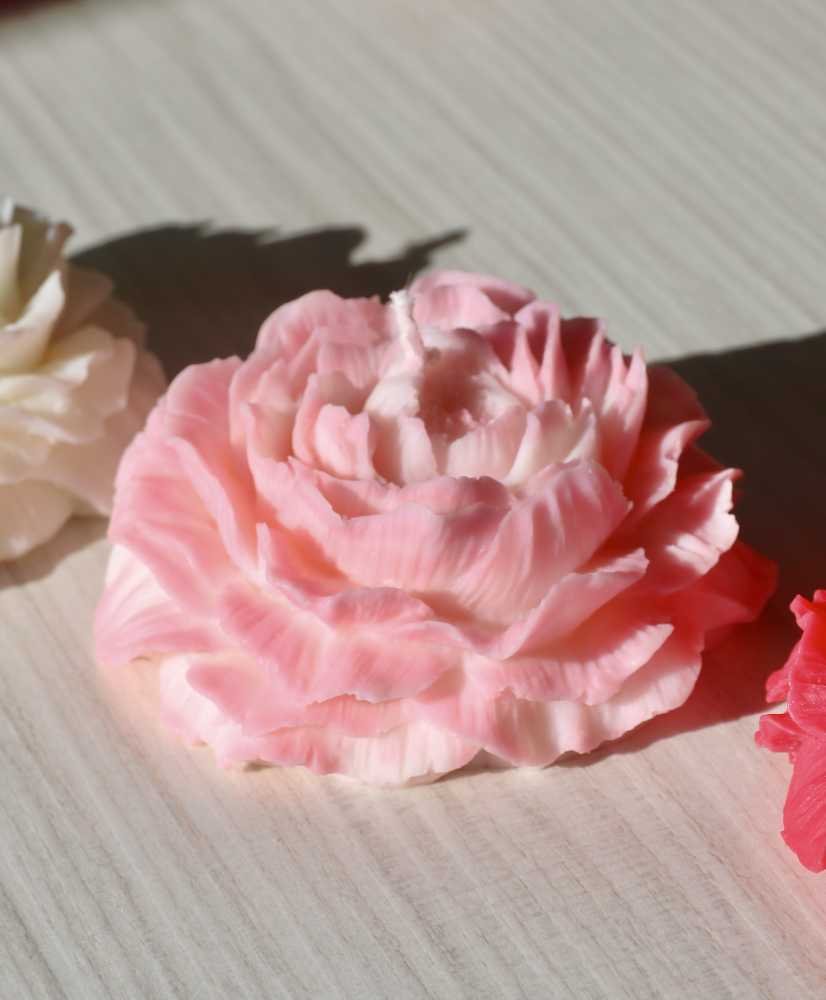 bougie-fleur-pivoine-rose-et-blanche