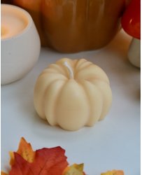 Pastel Orange Pumpkin Candle