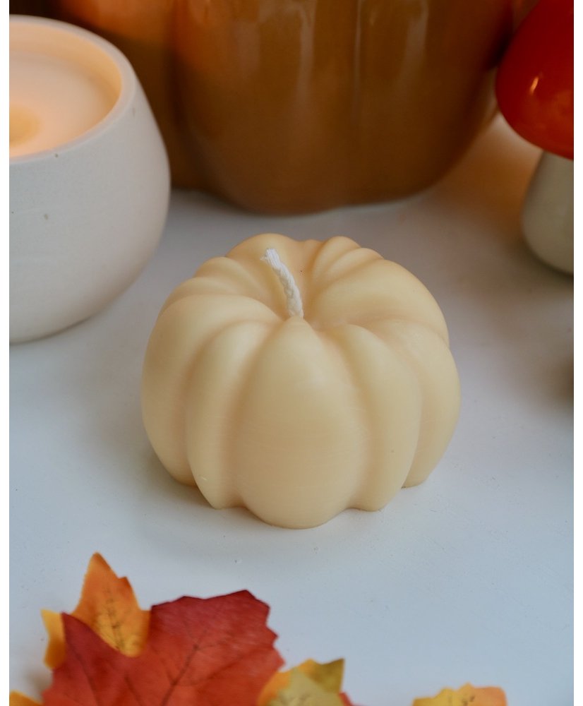 Pastel Orange Pumpkin Candle